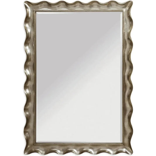 Pie Crust Polyurethane Brown Vertical Floor Mirror-Floor Mirrors-Bassett Mirror-LOOMLAN