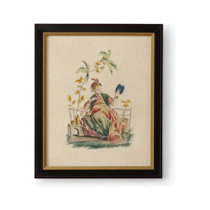 Pillement Hand Painted Gold Frame Artwork-Framed Wall Art-Chelsea House-Painting III-LOOMLAN