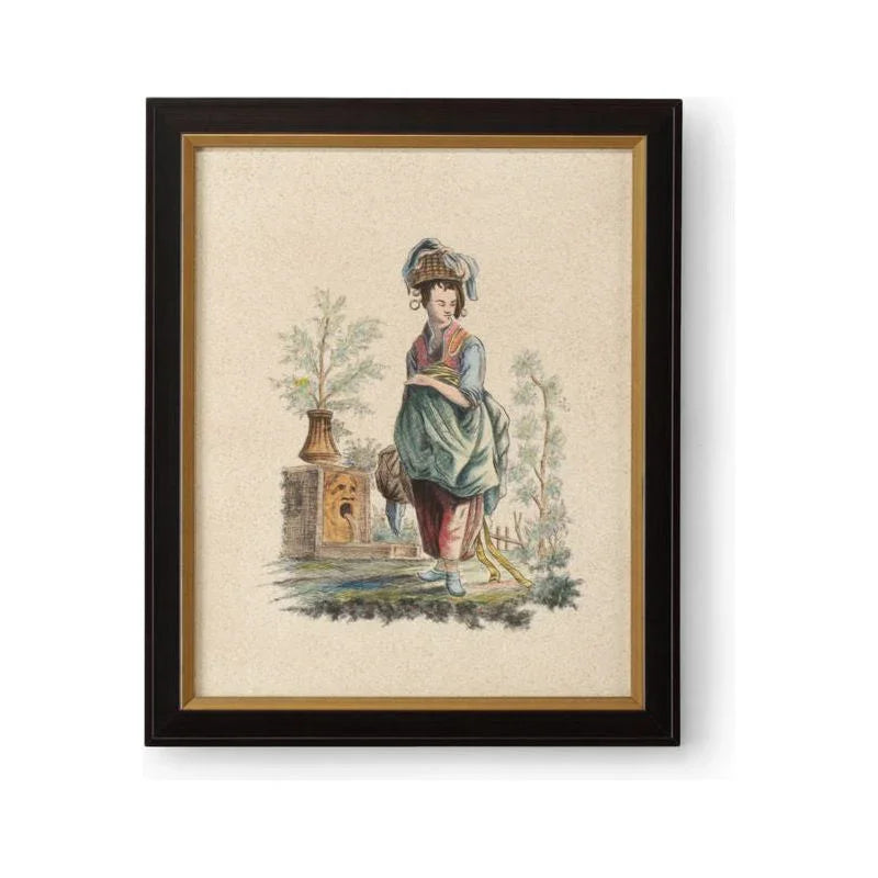 Pillement Hand Painted Gold Frame Artwork-Framed Wall Art-Chelsea House-Painting VIII-LOOMLAN