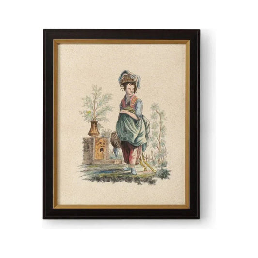 Pillement Hand Painted Gold Frame Artwork-Framed Wall Art-Chelsea House-Painting VIII-LOOMLAN