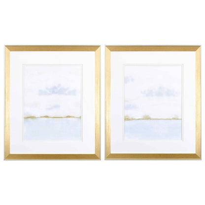 Placid Waters Blue Framed Wall Art 2PC