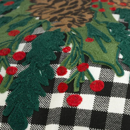 Plaid Green Throw Pillow With Down Insert - LOOMLAN - LOOMLAN - Throw Pillows