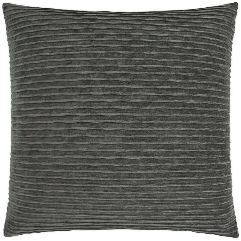 D.V. Kap Pleatte Grey Black Throw Pillow With Insert