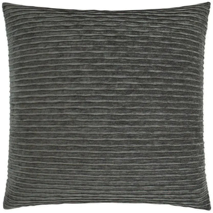 D.V. Kap Pleatte Grey Black Throw Pillow With Insert