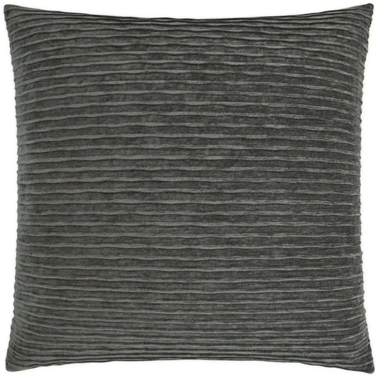 Pleatte Grey Black Throw Pillow With Insert - LOOMLAN - D.V. Kap - Throw Pillows