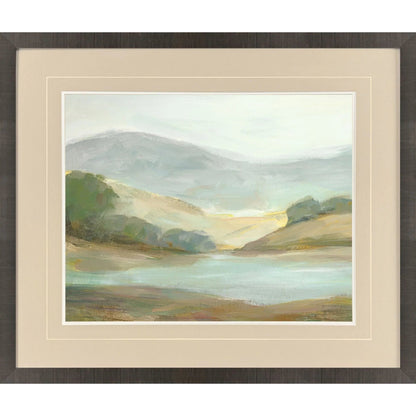 Plein Air Hills III Blue Framed Wall Art