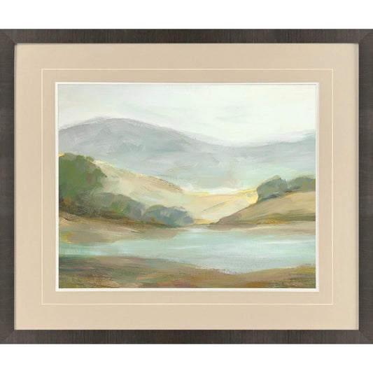 Plein Air Hills III Blue Framed Wall Art
