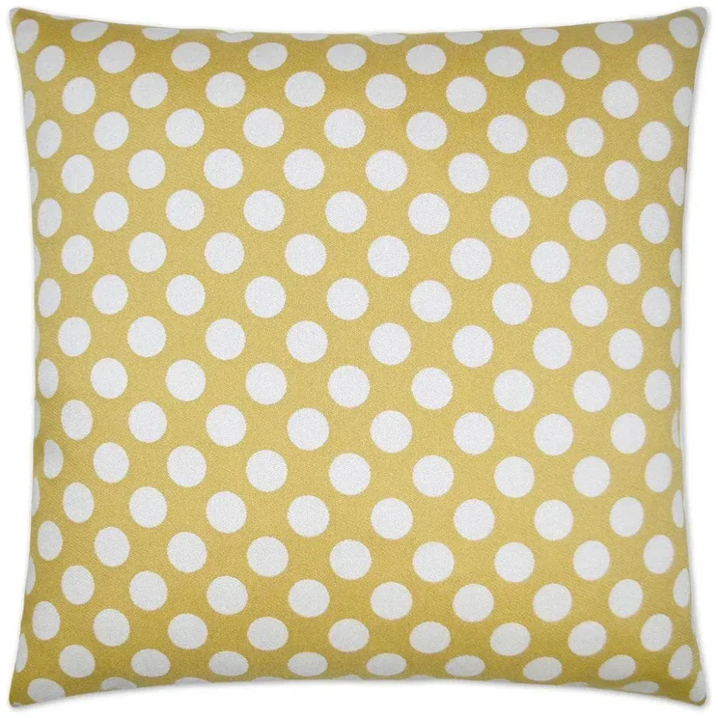 Polka Dots Gold Throw Pillow With Insert - LOOMLAN - D.V. Kap - Throw Pillows