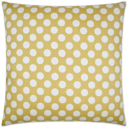 Polka Dots Gold Throw Pillow With Insert - LOOMLAN - D.V. Kap - Throw Pillows