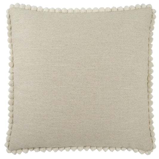 Pom Chic Light Brown Throw Pillow