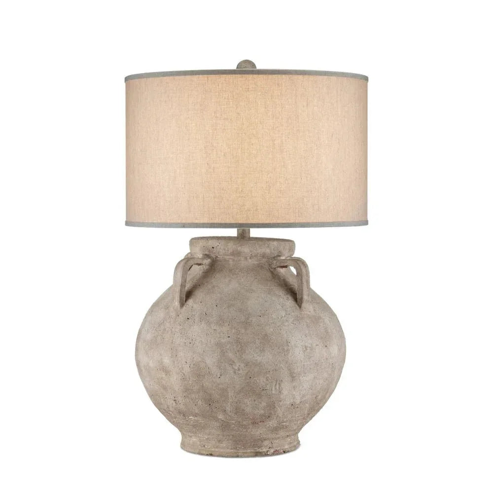 Pompeii Rustic Terracotta Design Table Lamp - LOOMLAN - Currey & Co - Table Lamps
