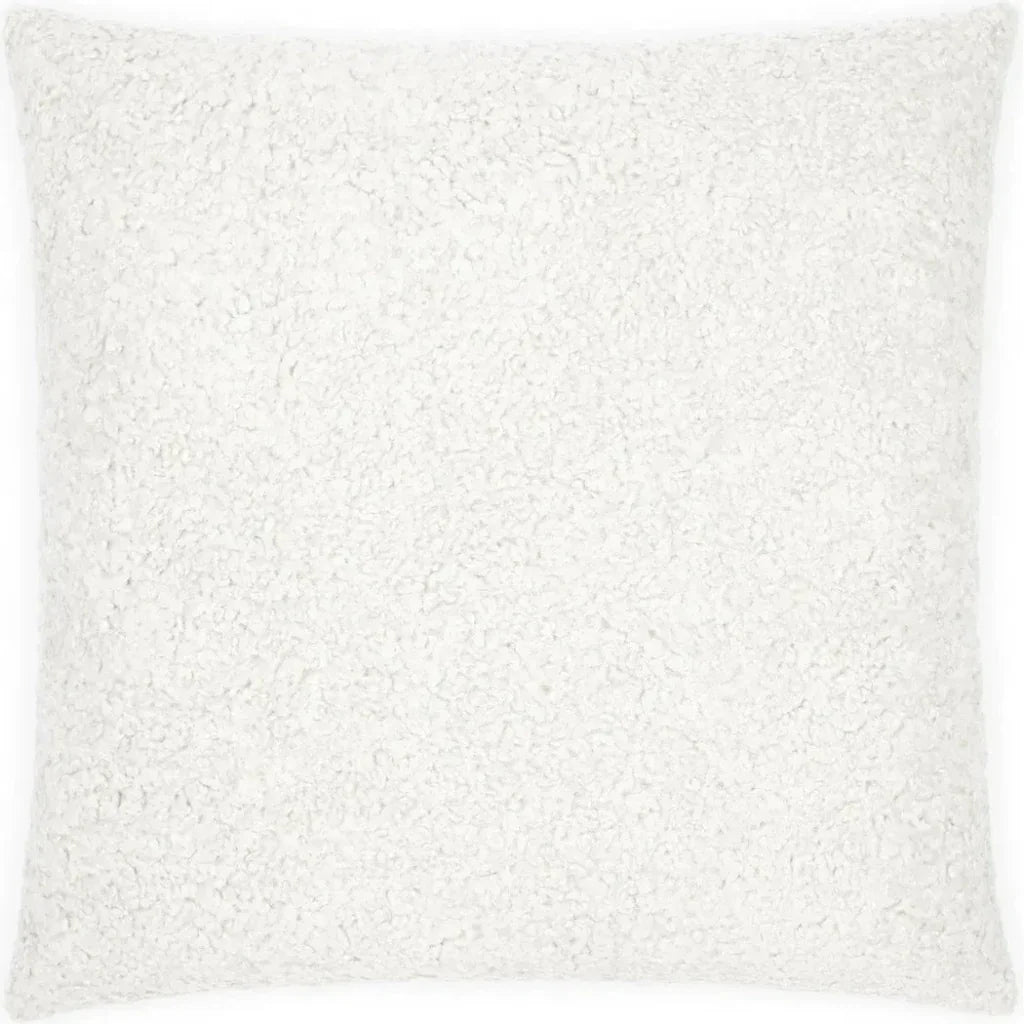 Poodle Cloud Solid Faux Fur White Large Throw Pillow - LOOMLAN - D.V. Kap - Throw Pillows