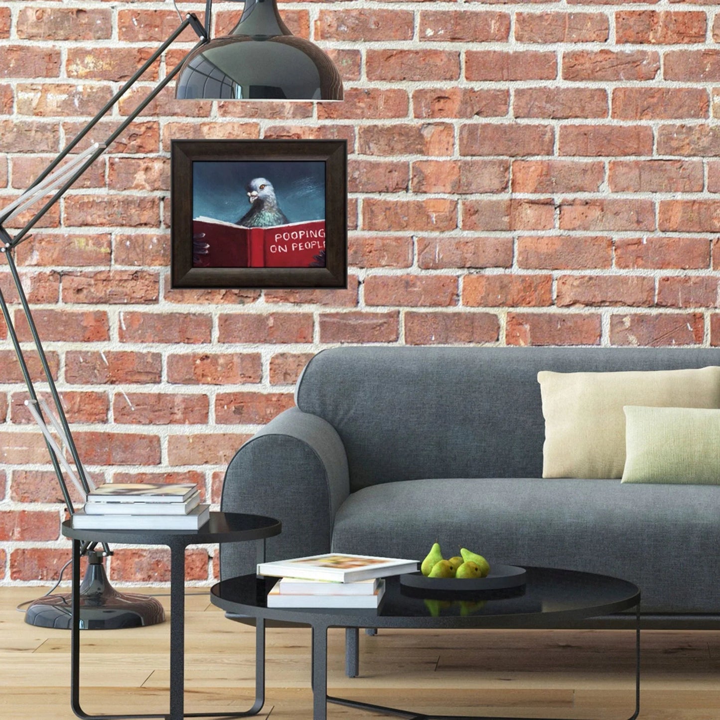 Pooping on People Neutral Canvas Art