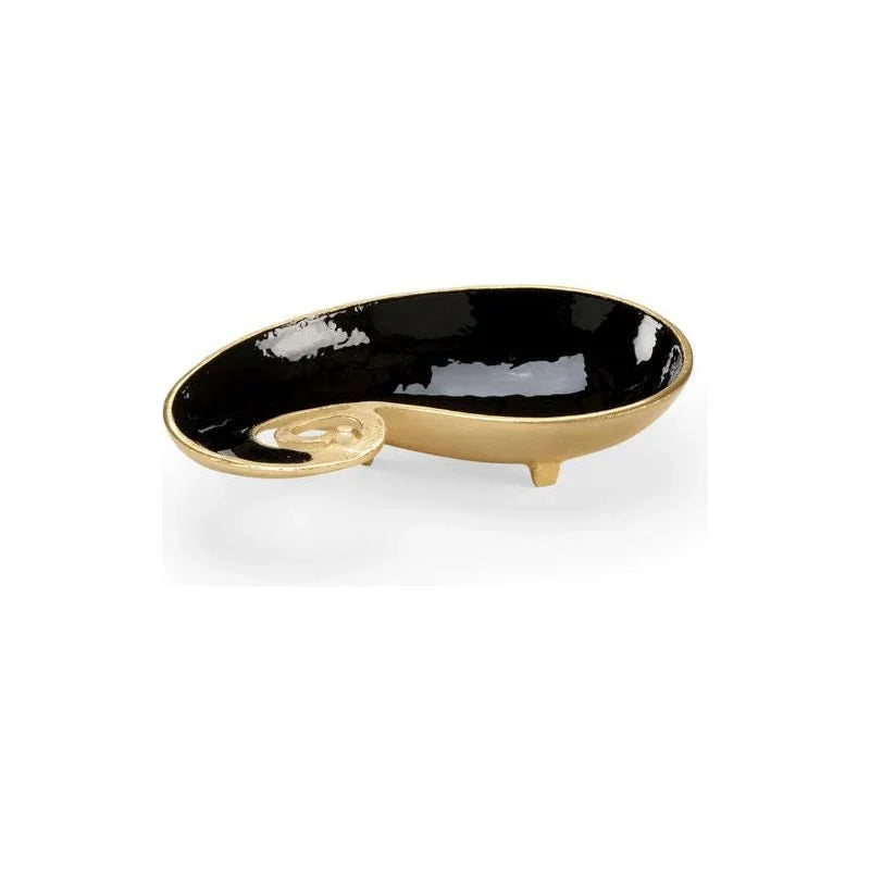 Pop Of Paisley Black Tray - LOOMLAN - Wildwood - Trays