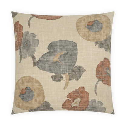 Poppy Floral Design Throw Pillow