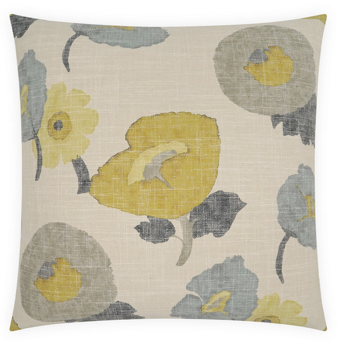 Poppy Floral Design Throw Pillow