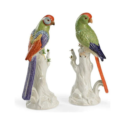 Porcelain Made Colorful Port Royal Bird Sculpture (Pr) - LOOMLAN - Chelsea House - Statues & Sculptures