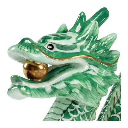 Porcelain Made Hand Painted Dragon Sculpture - LOOMLAN - Chelsea House - Statues & Sculptures