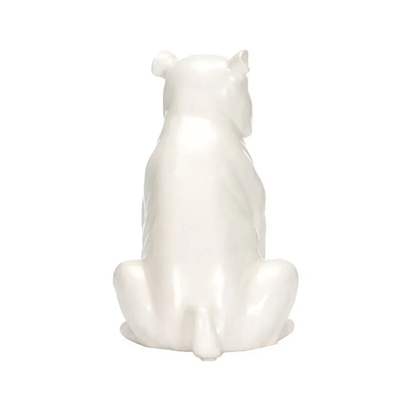 Porcelain Made White Standing Pug Sculpture - LOOMLAN - Chelsea House - Statues & Sculptures