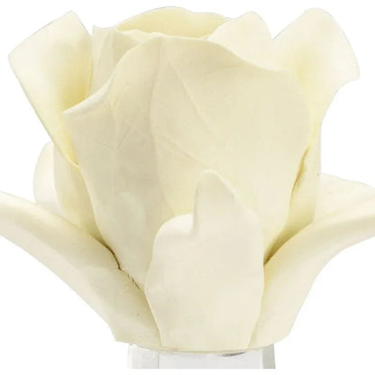 Porcelain Rose On Stand Sculpture - LOOMLAN - Chelsea House - Statues & Sculptures