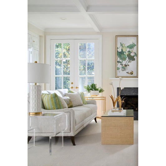 Porcelain Tulip In Stand Sculpture - LOOMLAN - Chelsea House - Statues & Sculptures