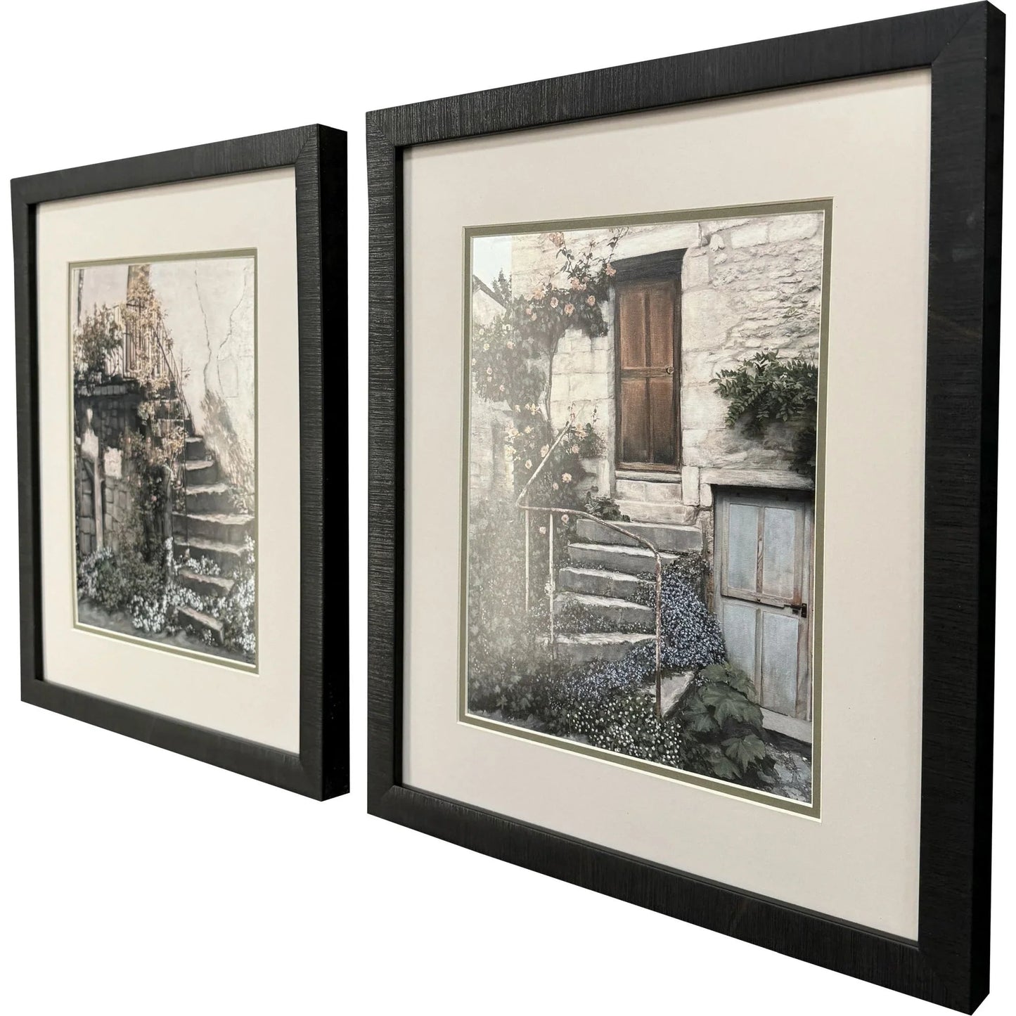 Porte Glass Front  Grey Canvas Art 2PC