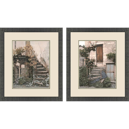Porte Glass Front  Grey Canvas Art 2PC