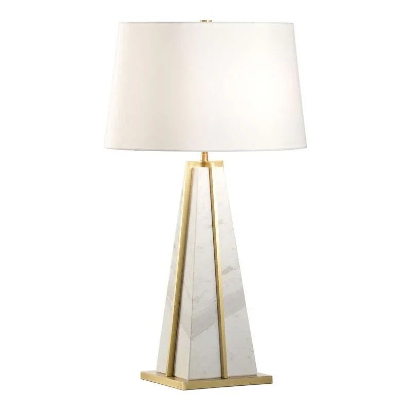 Portofino Marble Made Table Lamp - Nero Marquina - LOOMLAN - Wildwood - Table Lamps