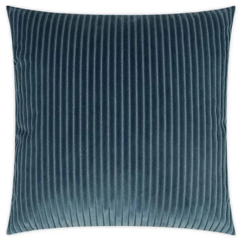 Postrio Blue Solid Stripes Navy Large Throw Pillow - LOOMLAN - D.V. Kap - Throw Pillows