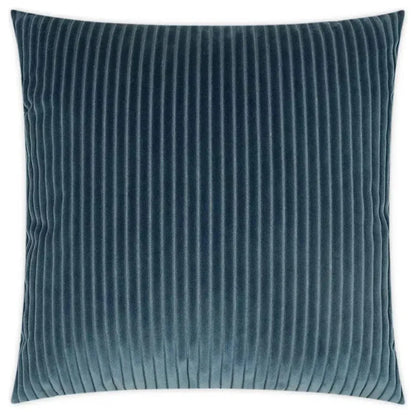 Postrio Blue Solid Stripes Navy Large Throw Pillow - LOOMLAN - D.V. Kap - Throw Pillows