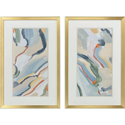 Pour Monsieur Blue Canvas Art 2PC