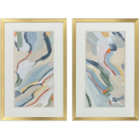 Pour Monsieur Blue Canvas Art 2PC