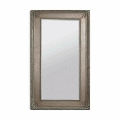 Prazzo Leaner 91" Rectangle Antique Silver Floor Mirror-Floor Mirrors-Bassett Mirror-LOOMLAN