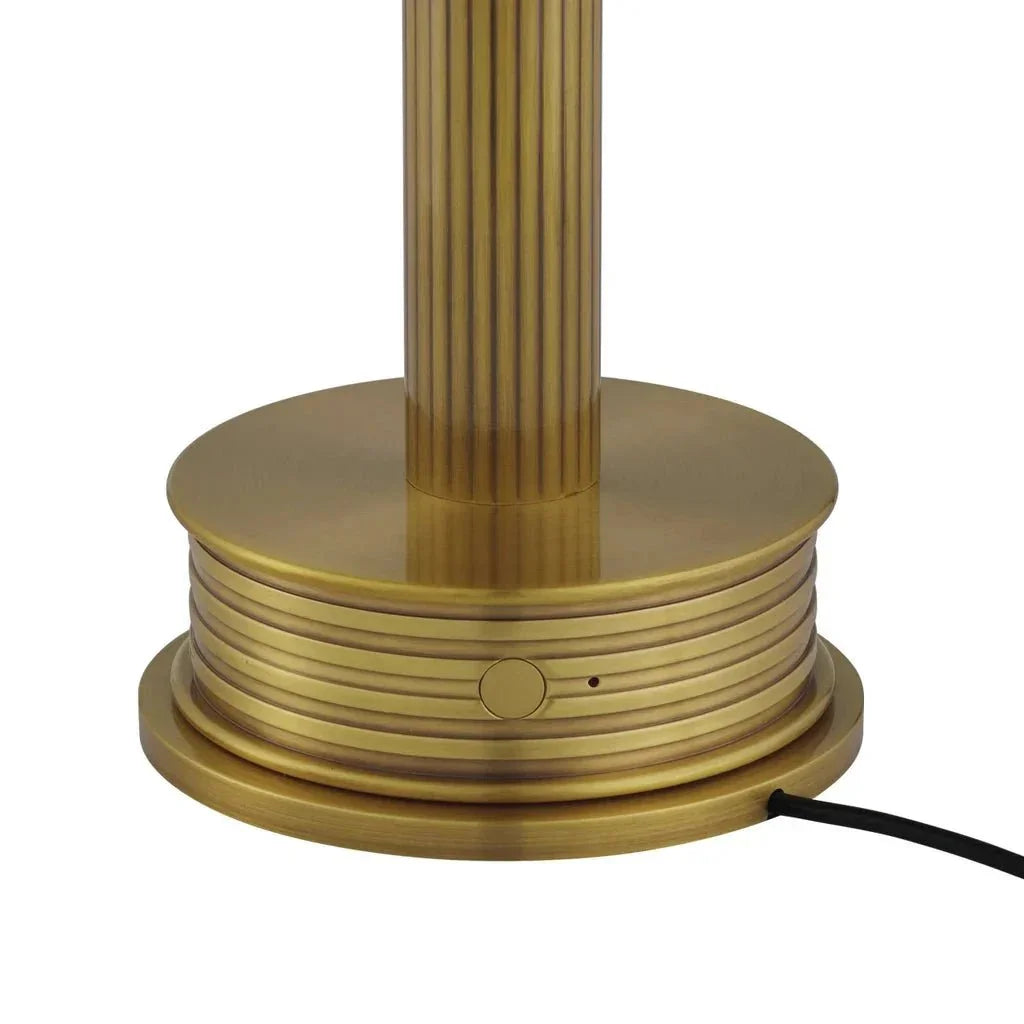 Promenade Brass Cordless Table Lamp - LOOMLAN - Currey & Co - Table Lamps