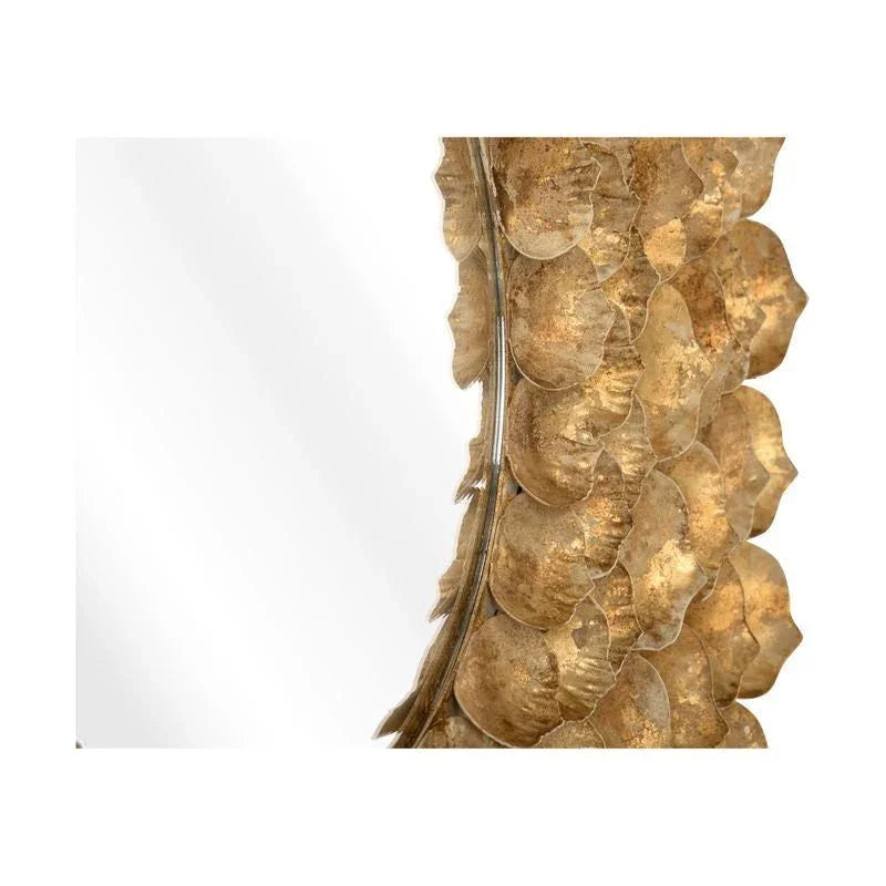 Promenea Aged Gold Leaf Finish Wall Mirror - LOOMLAN - Wildwood - Wall Mirrors