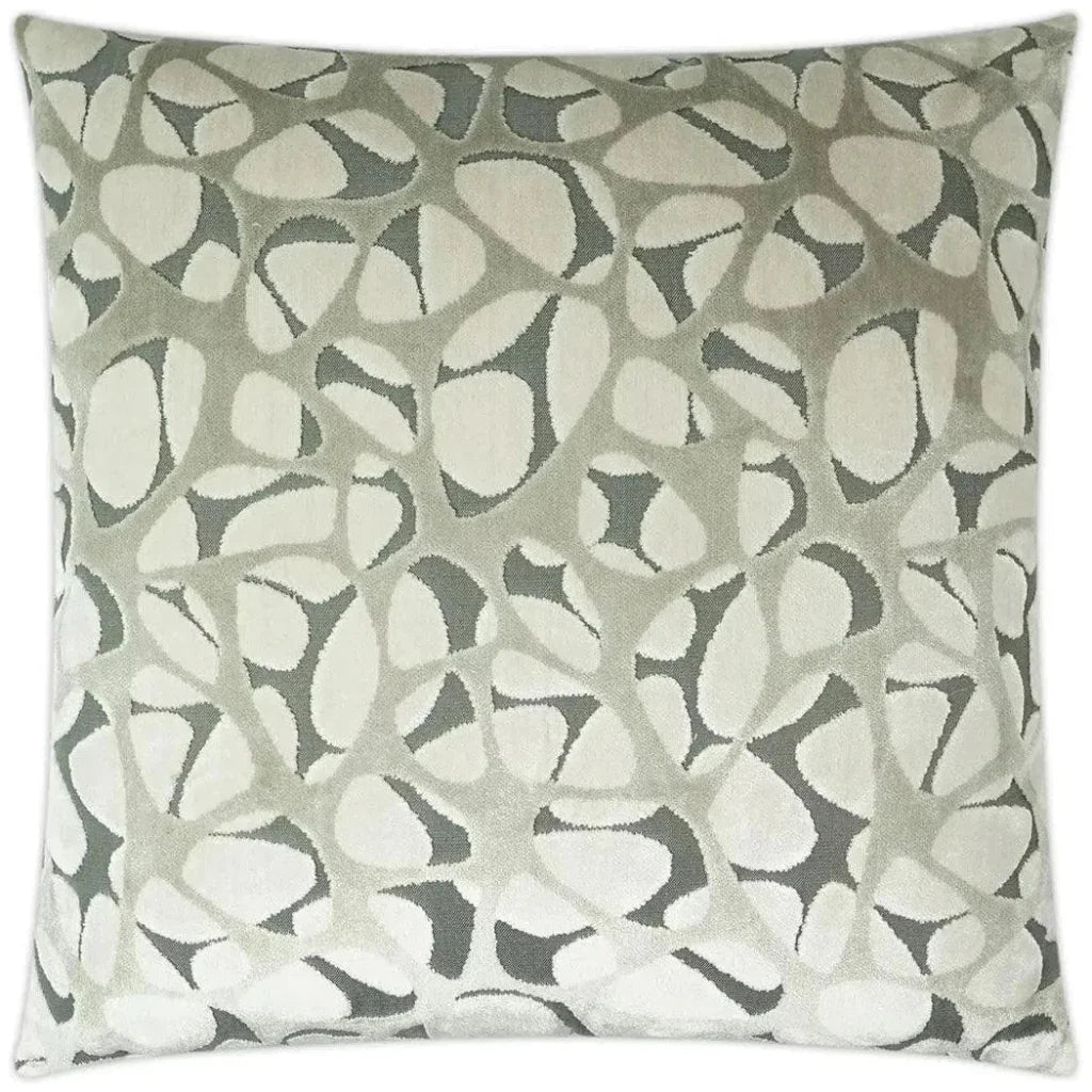 Prospect Abstract Silver Grey Large Throw Pillow Insert - LOOMLAN - D.V. Kap - Throw Pillows