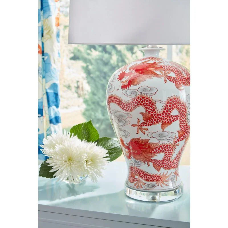 Prosperity Porcelain Made Table Lamp - LOOMLAN - Wildwood - Table Lamps