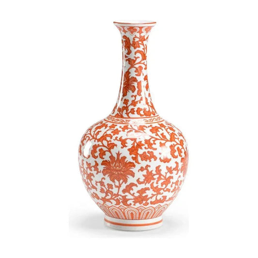 Pumpkin Long Neck Porcelain Vase - LOOMLAN - Chelsea House - Vases & Jars