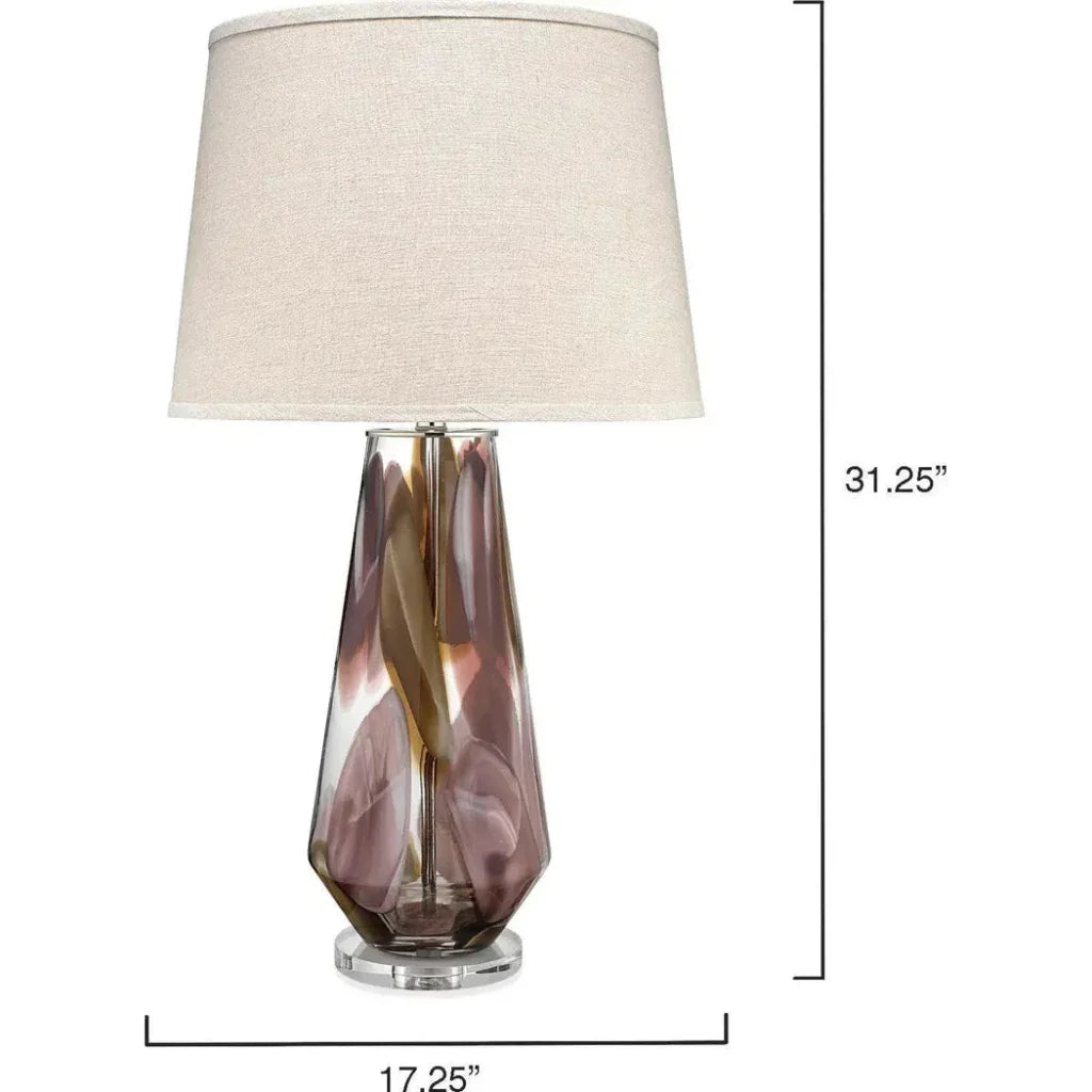 Purple Blown Glass Watercolor Table Lamp - LOOMLAN - Jamie Young - Table Lamps