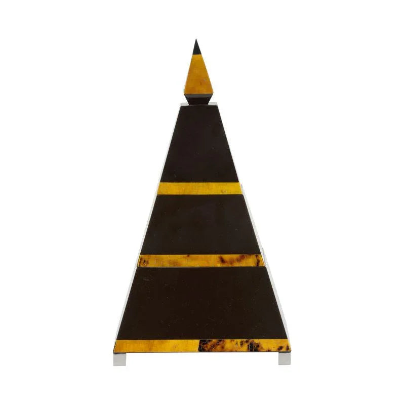 Pyramid Shaped Resin Black Box - LOOMLAN - Chelsea House - Boxes & Bowls