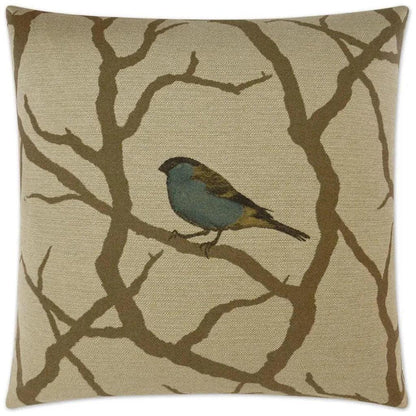 Pyrhulla Bluebird Brown Throw Pillow Insert - LOOMLAN - D.V. Kap - Throw Pillows