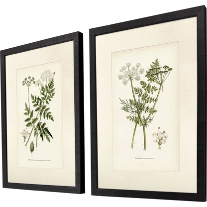 Queen's Lace Green Canvas Art 2PC