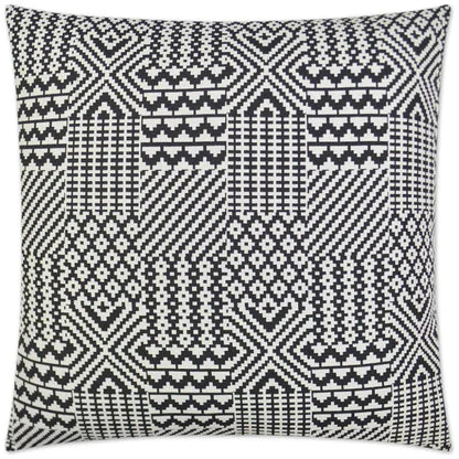 Quilt Black Black Throw Pillow With Insert - LOOMLAN - D.V. Kap - Throw Pillows