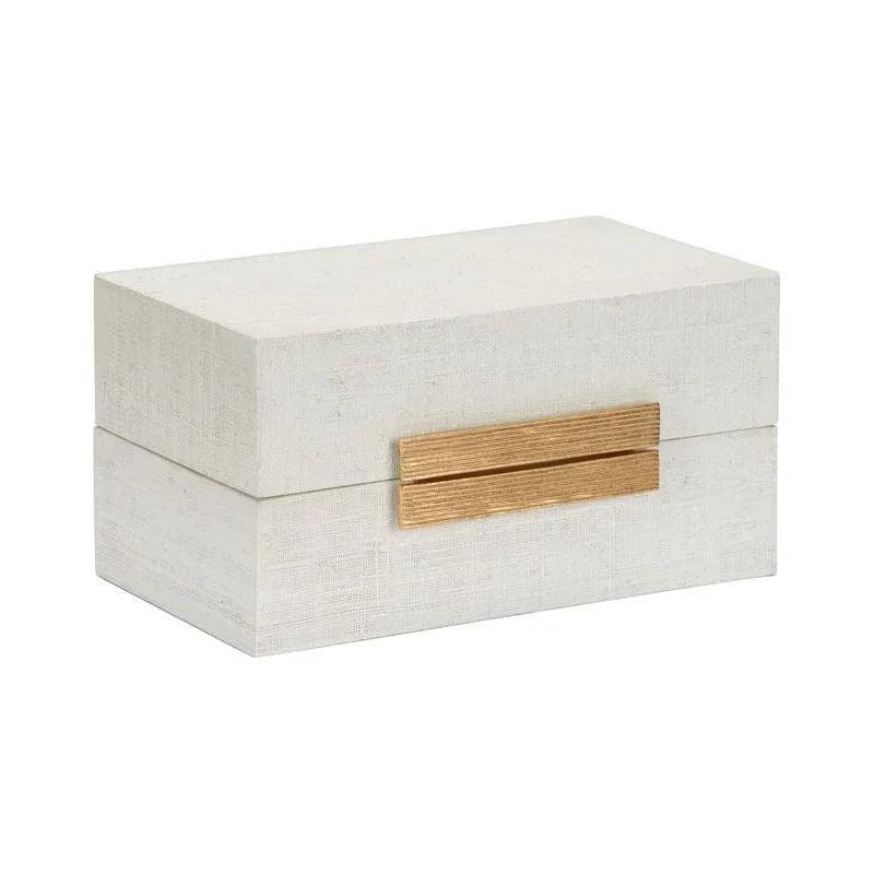Raffia Made White Box (Set of 2) - LOOMLAN - Chelsea House - Boxes & Bowls