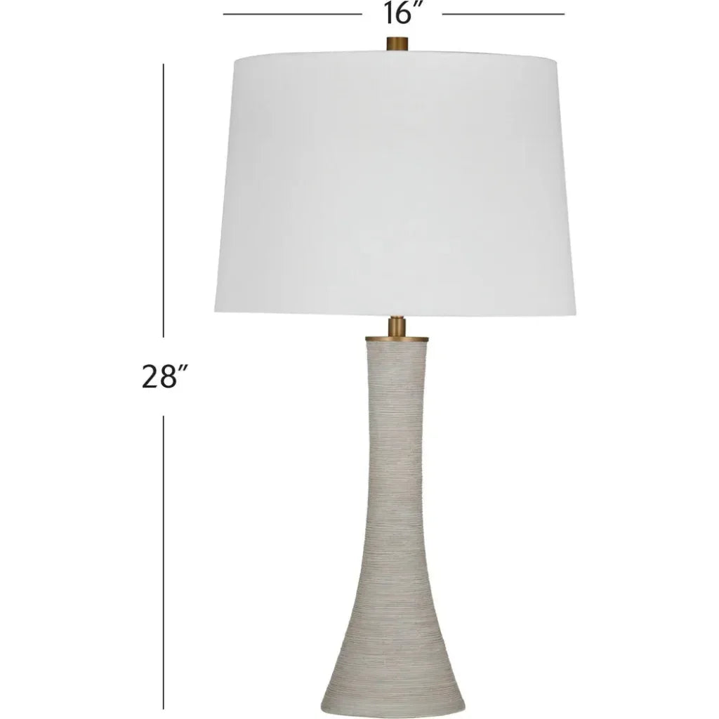 Ranier Gray Resin Table Lamp - LOOMLAN - Bassett Mirror - Table Lamps