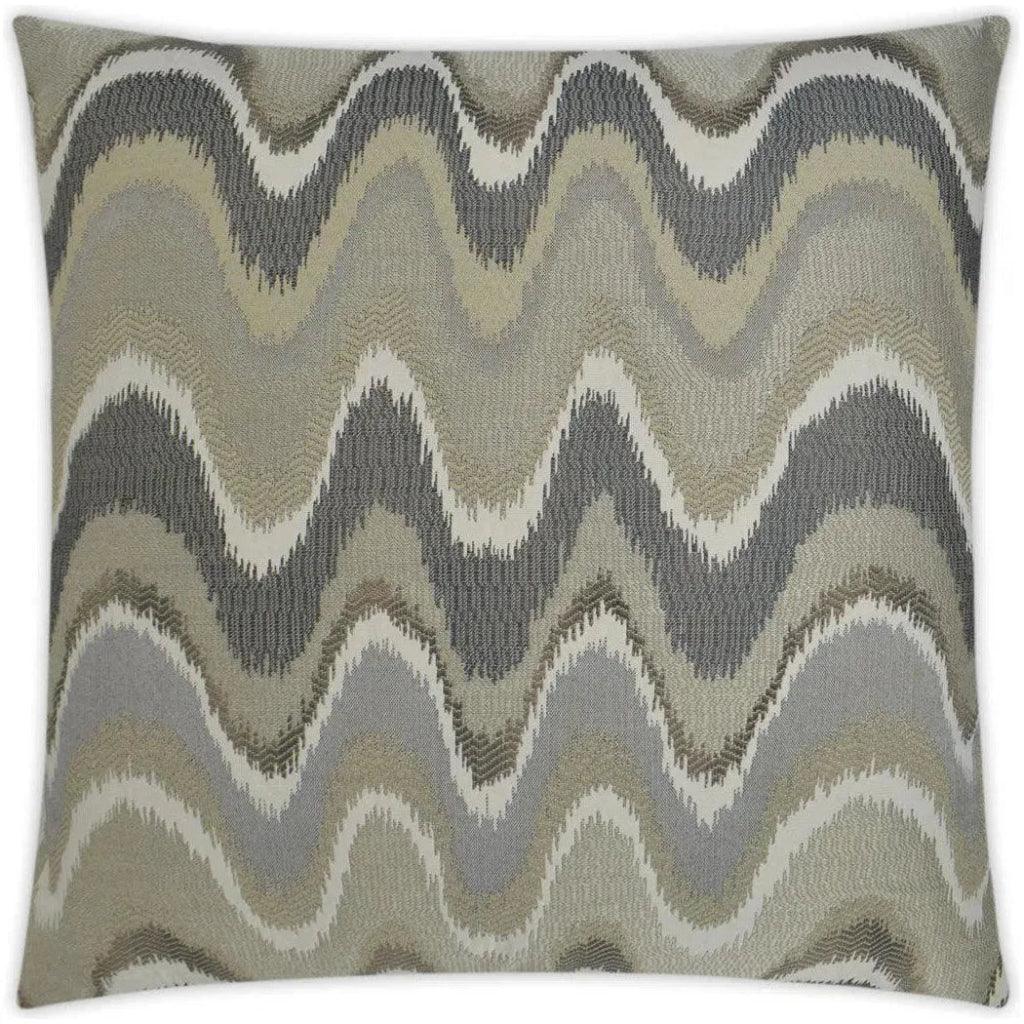 Rave Wave Grey Throw Pillow With Insert - LOOMLAN - D.V. Kap - Throw Pillows