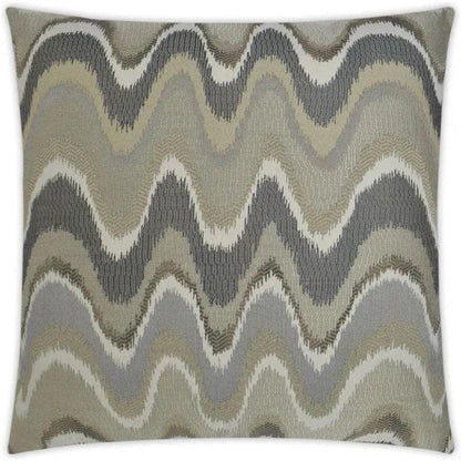 Rave Wave Grey Throw Pillow With Insert - LOOMLAN - D.V. Kap - Throw Pillows