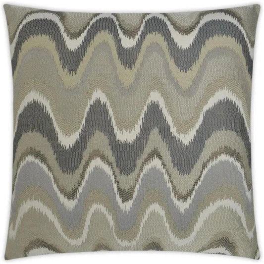 Rave Wave Grey Throw Pillow With Insert - LOOMLAN - D.V. Kap - Throw Pillows