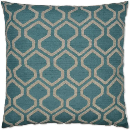 Raw Edges Turquoise Throw Pillow With Insert - LOOMLAN - D.V. Kap - Throw Pillows