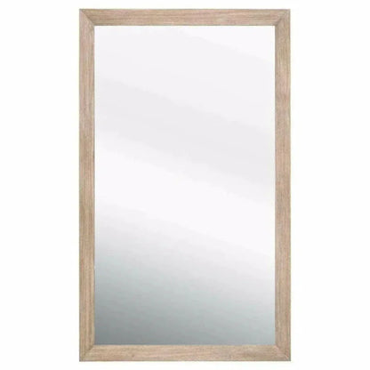 Rectangle Bevel Floor Mirror Natural Gray Acacia-Floor Mirrors-Essentials For Living-LOOMLAN